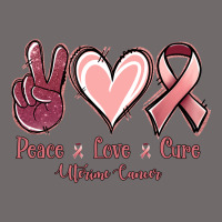 Peace Love Cure Uterine Cancer Urban Heavy Tee | Teevron