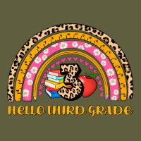 Back To School Rainbow Hello Third Grade Vintage Tee | Teevron