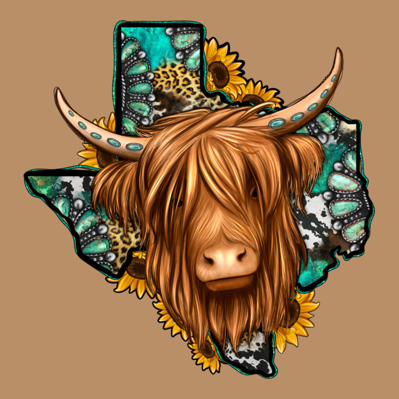 Texas Map Long Haired Shaggy Cow Vintage Hoodie by Jasminsmagicworld | Teevron