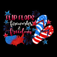 Flip Flops Fireworks & Freedom 4th Of July Ladies Tee | Teevron