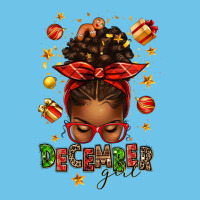 December Girl Christmas Afro Messy Bun Premium Sweatshirt | Teevron