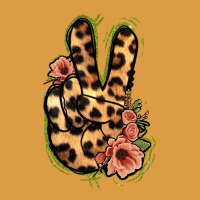 Leopard Floral Peace Sign Urban Heavy Tee | Teevron