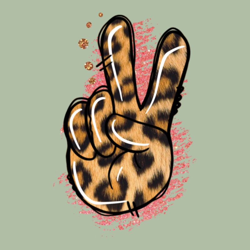 Pink Glitter Leopard Peace Sign Urban Heavy Tee by Jasminsmagicworld | Teevron