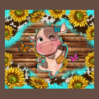 Western Cute Cow With Sunflower Long Sleeve Tee | Teevron