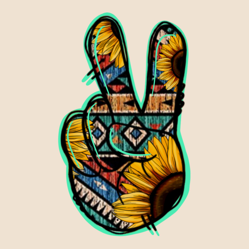 Aztec Sunflower Peace Sign Urban Heavy Tee by Jasminsmagicworld | Teevron
