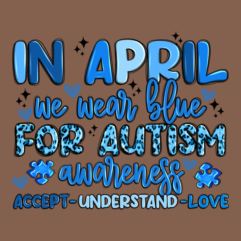 In April We Wear Blue For Autism Awareness Zipper Hoodie by Artiststas | Teevron