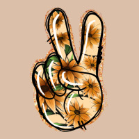 Floral Gold Peace Sign Urban Heavy Tee | Teevron