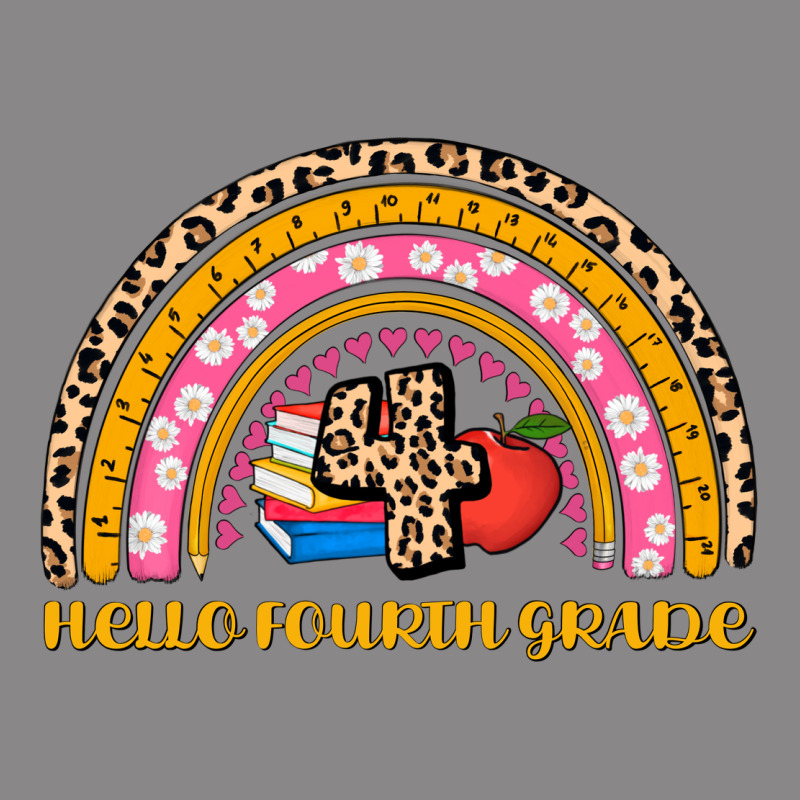 Back To School Rainbow Hello Fourth Grade Vintage Tee by AdoDesignShop | Teevron