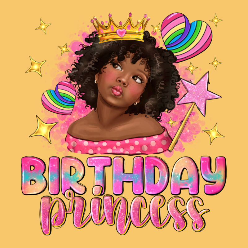Birthday Princess With Afro Girl Vintage Hoodie by NancyCooperArtShop | Teevron