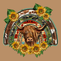 Scottish Calf Sunflowers Rainbow Vintage Hoodie | Teevron