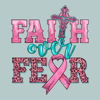 Faith Over Fear With Cross And Ribbon Heavy Core Tee | Teevron