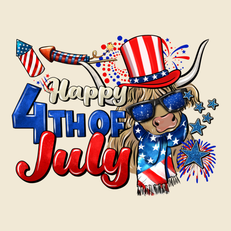 Happy 4th Of July Cow Ladies Tee by CowGirlArtShop | Teevron