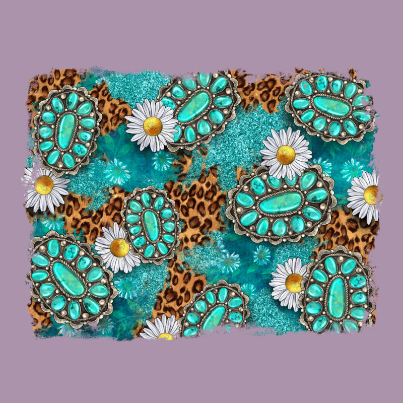 Leopard And Turquoise Gemstone Background Heavyweight Hoodie by texasbilliewilder | Teevron