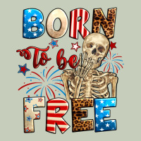 Born To Be Free With Skeleton 4th Of July Ladies Tee | Teevron