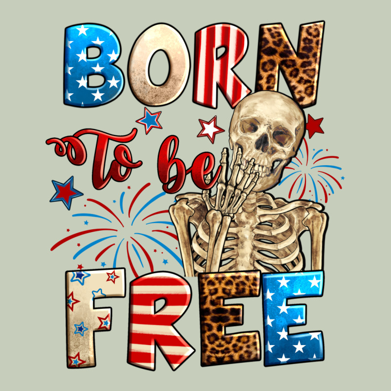 Born To Be Free With Skeleton 4th Of July Ladies Tee by Neo Western | Teevron