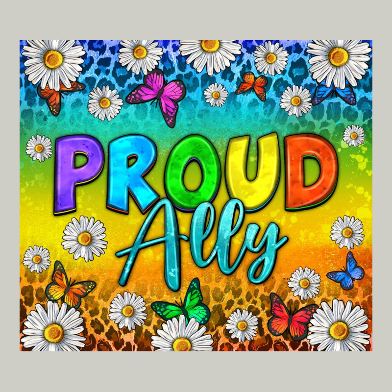 Lgbtq+ Proud Ally With Daisy Heavyweight Hoodie by NancyCooperArtShop | Teevron