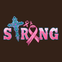 Strong With Cross Ribbon Heavy Core Tee | Teevron