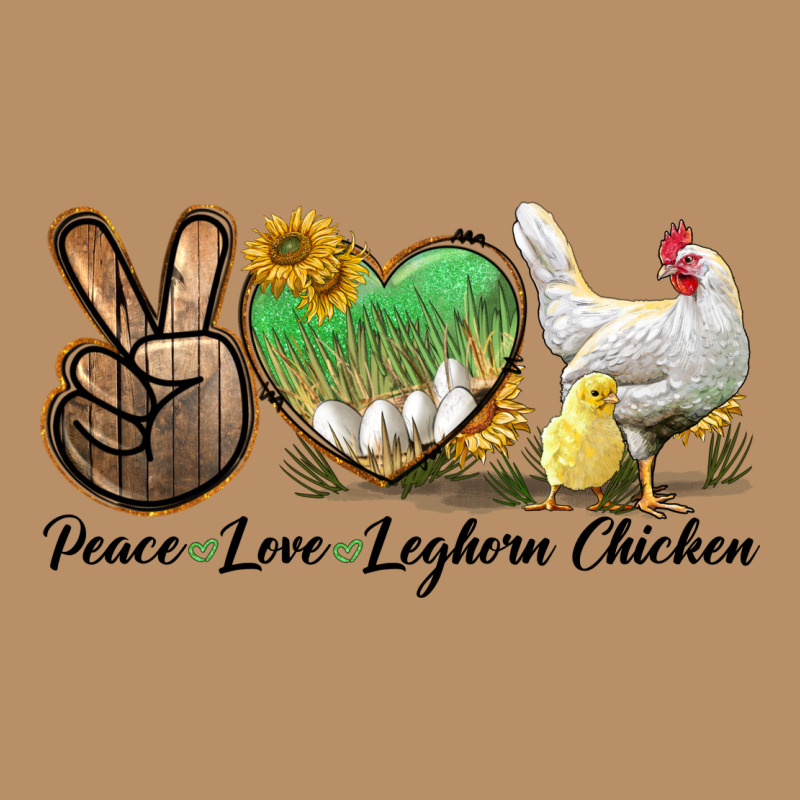 Peace Love Leghorn Chicken Vintage Hoodie by LillyAllenDesigns | Teevron