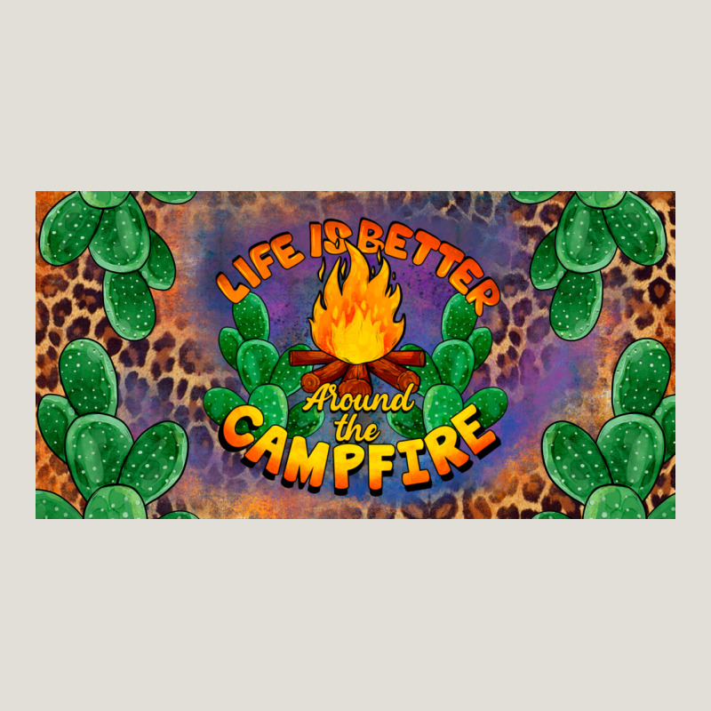 Life Is Better Around The Campfire License Plate Heavy Core Tee by BarkalooDesign | Teevron