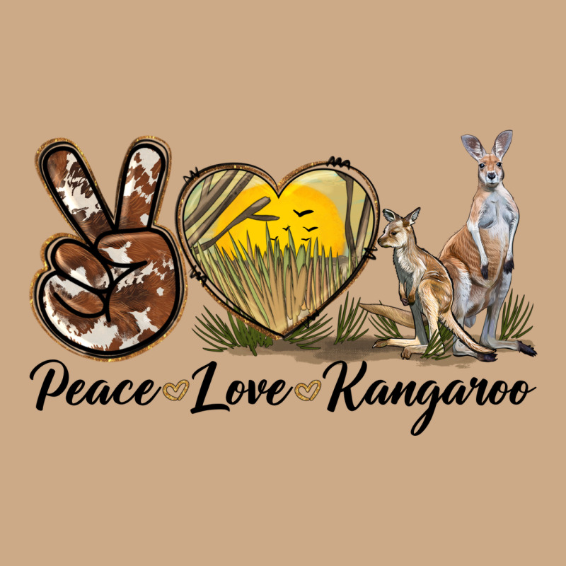 Peace Love Kangaroo Vintage Hoodie by LillyAllenDesigns | Teevron