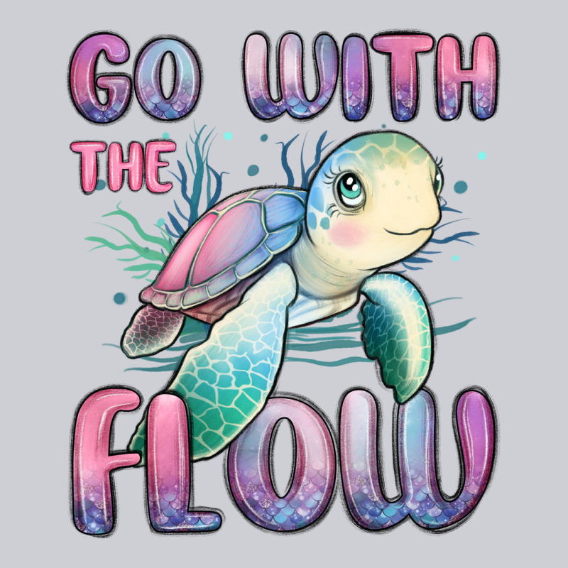 Go With Flow Turtle Heavyweight Sweatshirt by MaliasSmallBusiness | Teevron