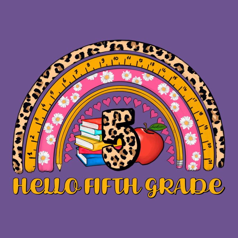 Back To School Rainbow Hello Fifth Grade Vintage Tee by AdoDesignShop | Teevron