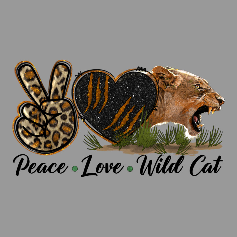 Peace Love Wild Cat Head Vintage Hoodie by LillyAllenDesigns | Teevron