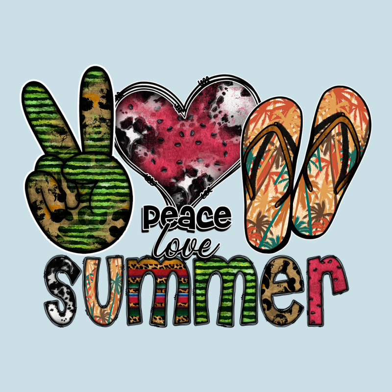 Peace Love Summer Ladies Tee by SublimationCraftShop | Teevron