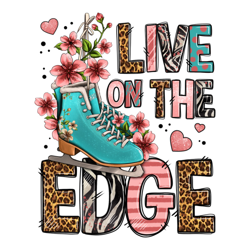 Live On The Edge Ice Skating Premium Tee by FaDigitalArtStudio | Teevron