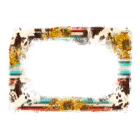 Western Serape Sunflower Background Frame Long Sleeve Tee | Teevron