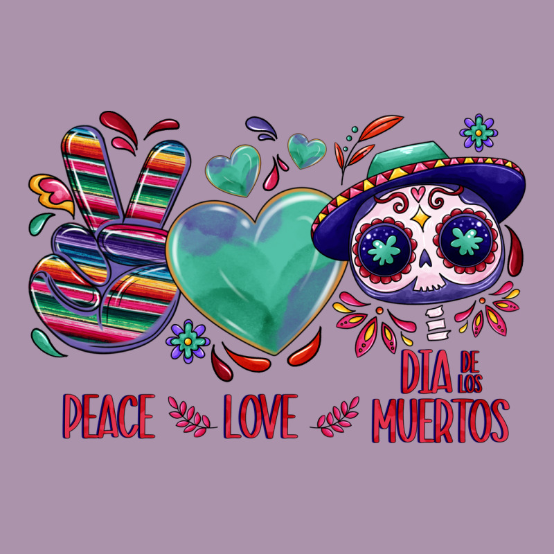 Peace Love Dia De Los Muertos Heavyweight Hoodie by NancyCooperArtShop | Teevron