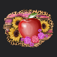 Apple Sunflower Back To School Background Vintage Tee | Teevron
