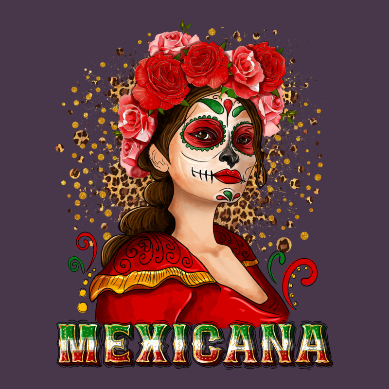 Sugar Skull Girl With Mexicana Heavyweight Hoodie by NancyCooperArtShop | Teevron