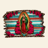 Lady Of Guadalupe Serape And Roses Vintage Tee | Teevron