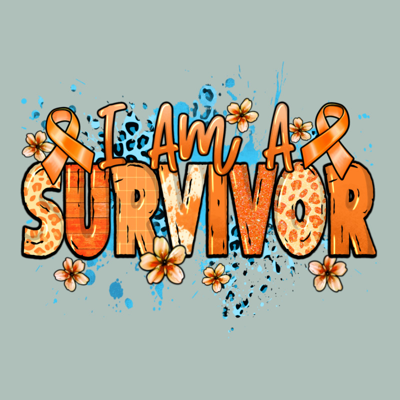I Am A Survivor Orange Ribbon Kidney Cancer Heavyweight Hoodie by NancyCooperArtShop | Teevron