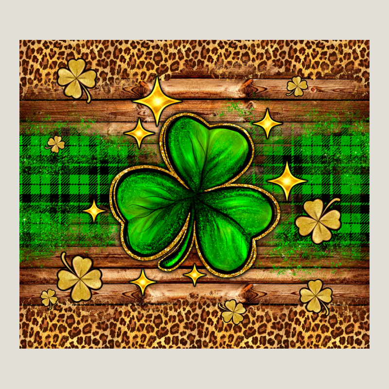 St. Patrick's Day Shamrock Leopard Heavy Core Tee by Neo Western | Teevron