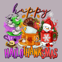 Happy Hallothanksmas Coffee Cups Vintage Tee | Teevron