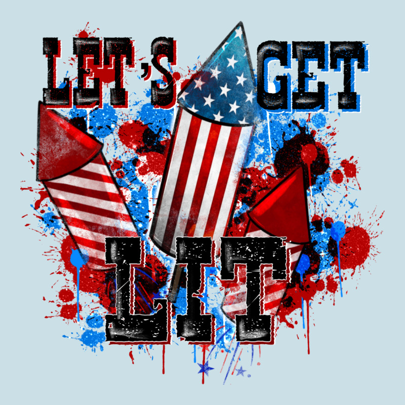 Let's Get Lit 4th Of July Ladies Tee by CowGirlArtShop | Teevron
