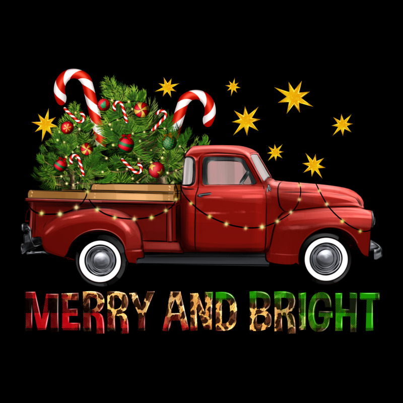 Merry And Bright Christmas Trees Truck Premium Tee by FaDigitalArtStudio | Teevron