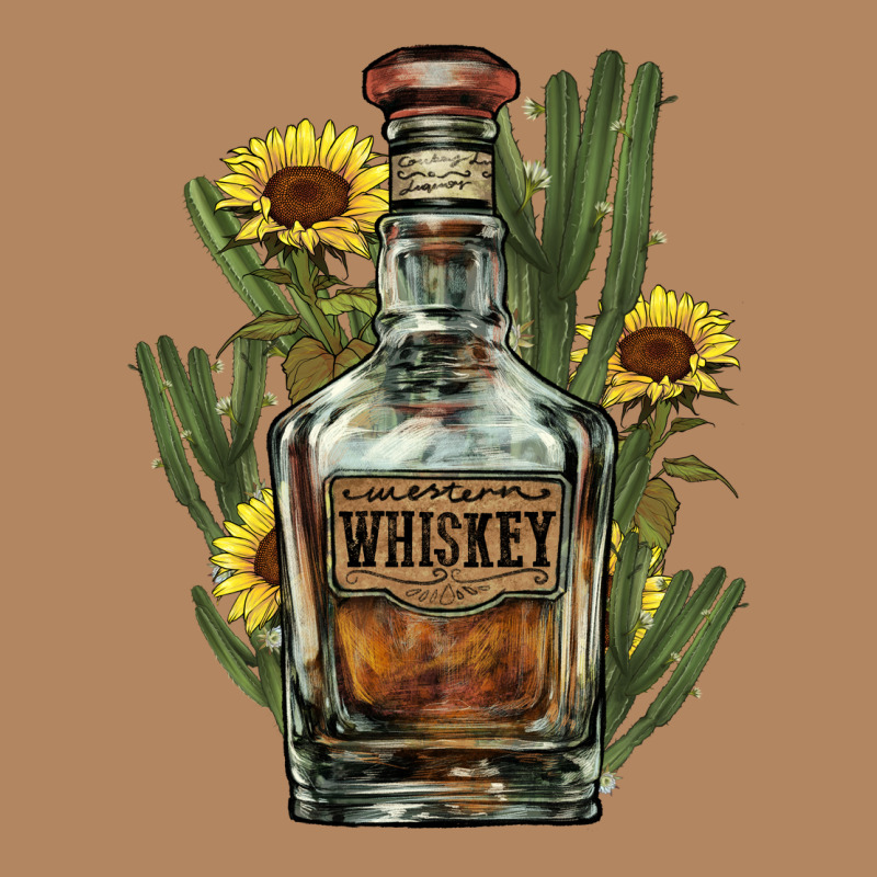 Western Whiskey Bottle Long Sleeve Tee by NancyCooperArtShop | Teevron