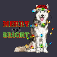 Merry And Bright Husky Vintage Hoodie | Teevron