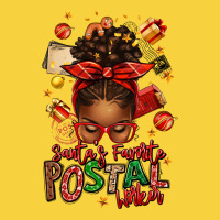 Santas Favorite Postal Worker Afro Messy Bun Premium Sweatshirt | Teevron