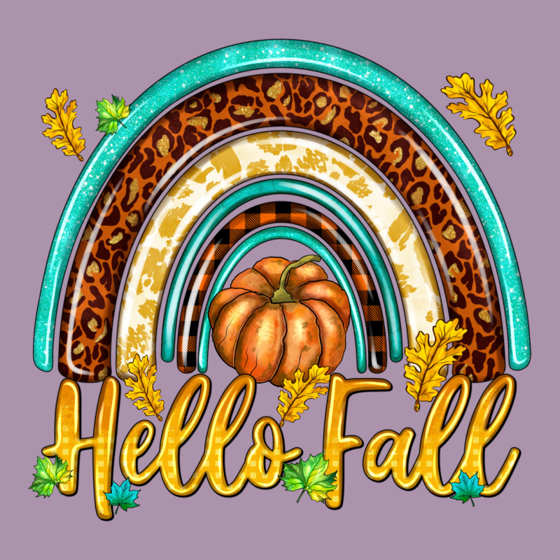 Hello Fall With Rainbow Heavyweight Hoodie by texasbilliewilder | Teevron
