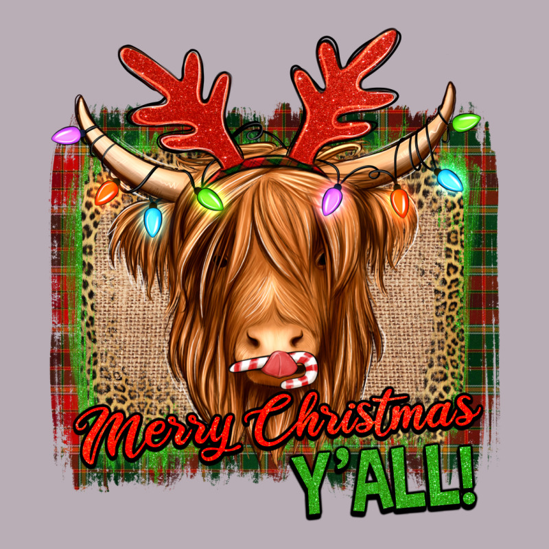 Merry Christmas Y'all Highland Cow Vintage Tee by Jasminsmagicworld | Teevron