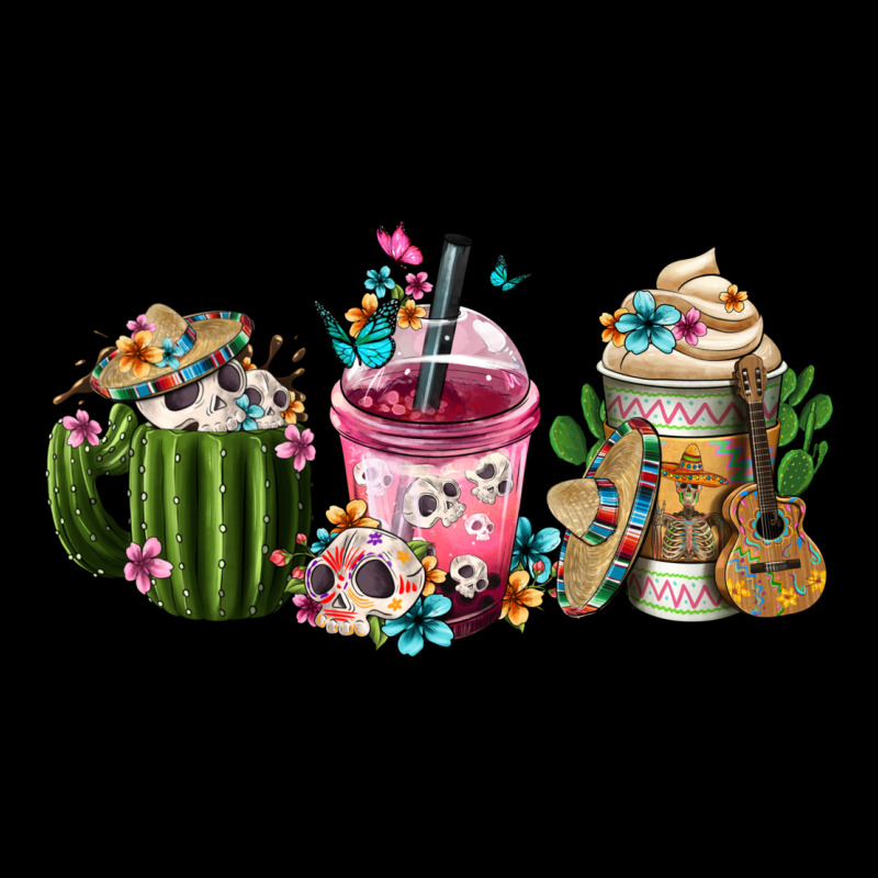 Mexican Day Of The Dead Coffee Cups Premium Tee by FaDigitalArtStudio | Teevron