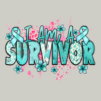 I Am A Survivor Teal Ribbon Ovarian Cancer Heavyweight Hoodie | Teevron