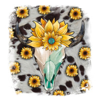 cowhide sunflower gemstone bull skull | Teevron