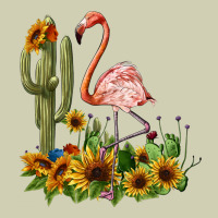 Flamingo With Cactus And Sunflowers Heavy Core Tee | Teevron
