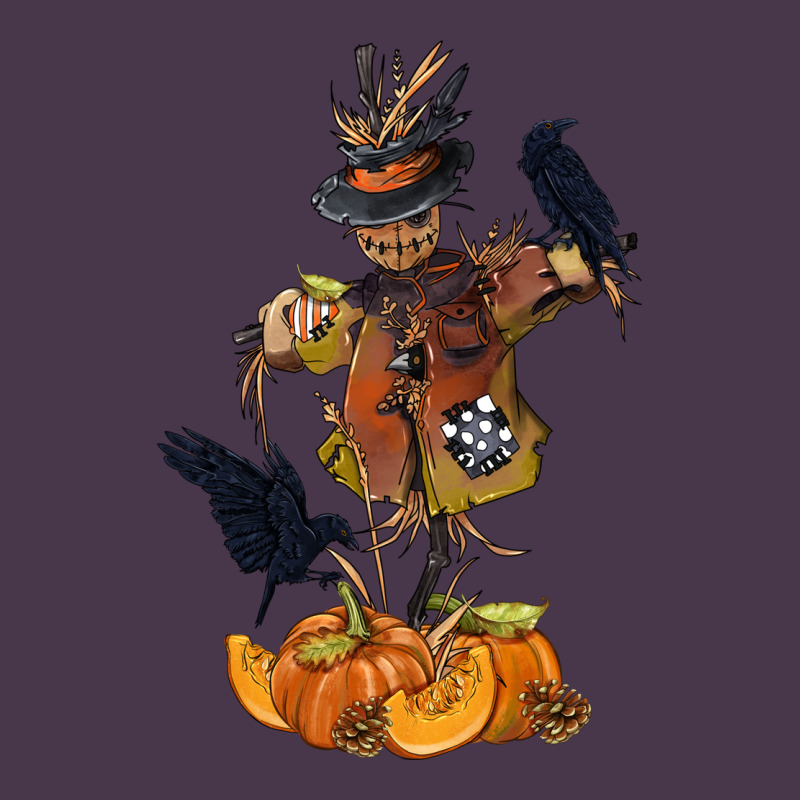 Scarecrow With Pumpkin Heavyweight Hoodie by texasbilliewilder | Teevron