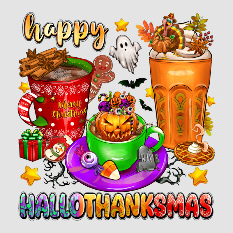 Happy Hallothanksmas Coffee Cups Premium Sweatshirt by texasbilliewilder | Teevron